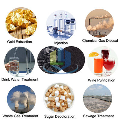 الكربون المنشط العمودي المغطى بالقطران من الفحم لـ H2S وإزالة الغازات الحمضية في الصناعة الكيميائية بالفحم المنشط