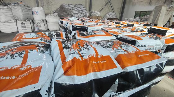 Karung 25 Kg Karbon Aktif Kolumnar Hitam Katalis untuk Penghilangan H2S dan Gas Asam Yodium 700-1200