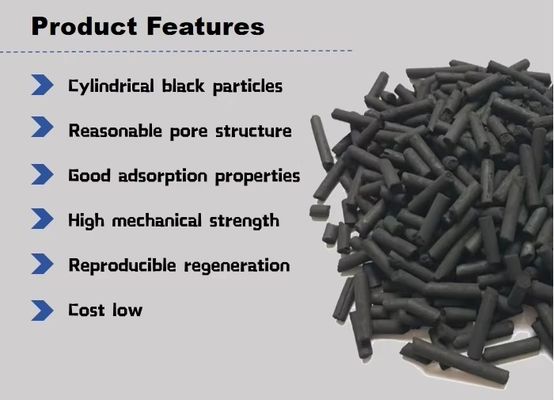 CTC 40 50 60 Coal Pellet Activated Carbon Adsorption Column For Water Treatment