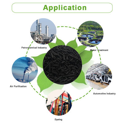 Industrial Extruded Activated Carbon Coal Pellets 3mm 4mm 6mm 1100 Iv For Adsorbing Air Odors