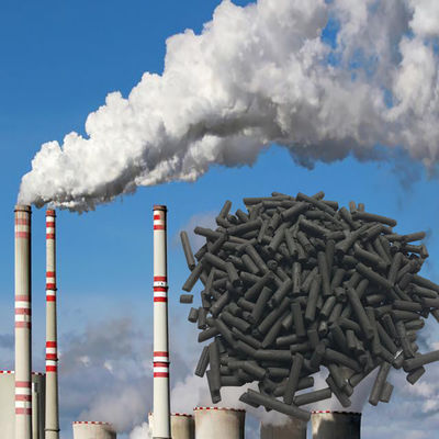 Industrial Extruded Activated Carbon Coal Pellets 3mm 4mm 6mm 1100 Iv For Adsorbing Air Odors