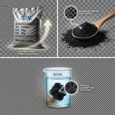 Moisture 5 to 7 Percent Activated Carbon Charcoal Powder Ash Content 5 Percent Max Cas No 64365 11 3 Suitable for Water Treatment Processes