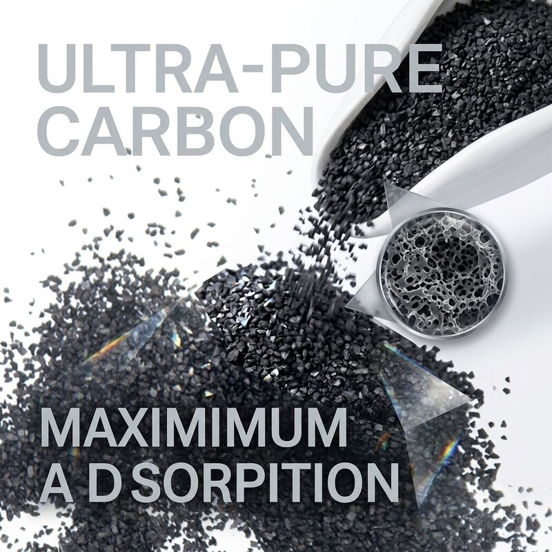 Cylindrical Activated Carbon Black Powder Offering Excellent Surface Area and Porosity for Effective Contaminant Removal